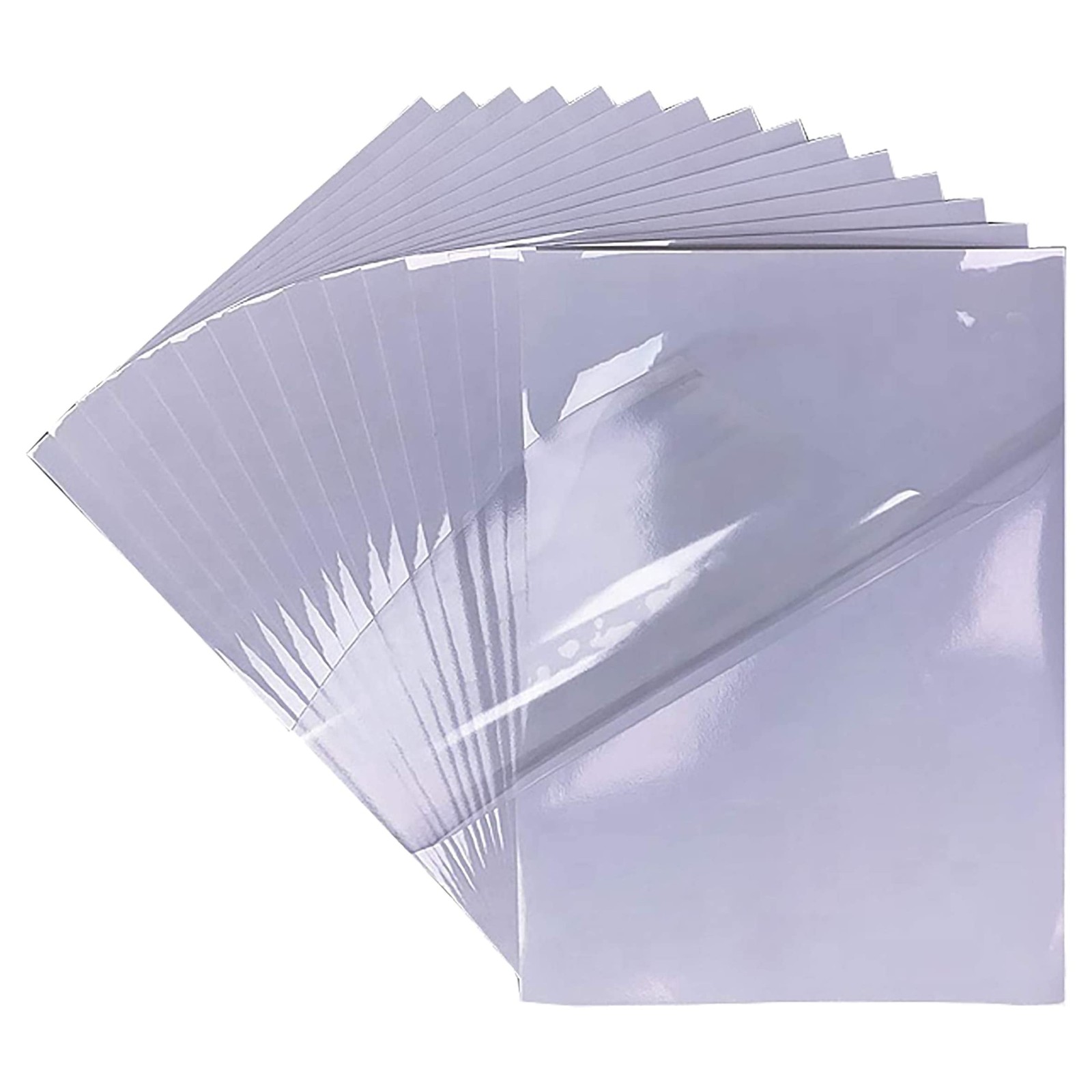 20 Sheets PREMIUM Vinyl Decal Film 100% Clear Self Adhesive for Laser and T…
