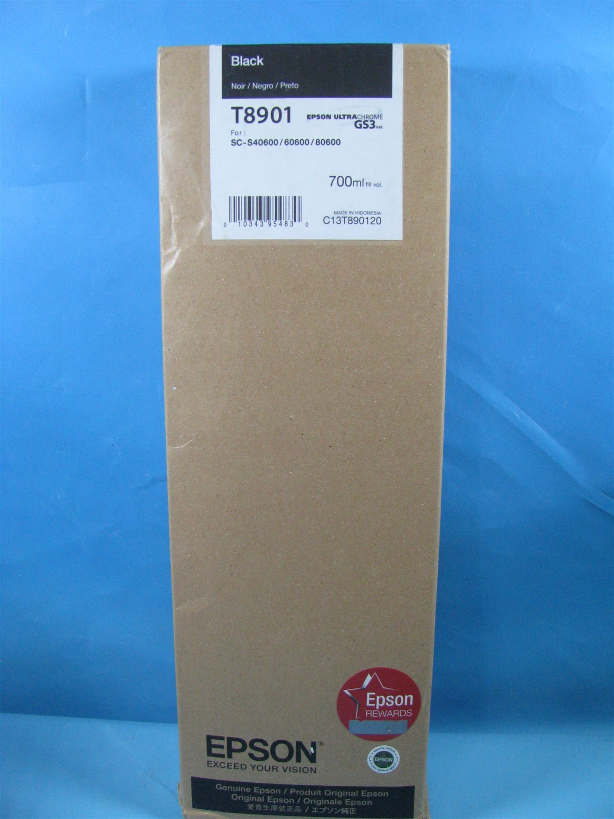 GENUINE EPSON T8901 BLACK GS3 INK ULTRACHROME 700ML C13T890120 09/2028