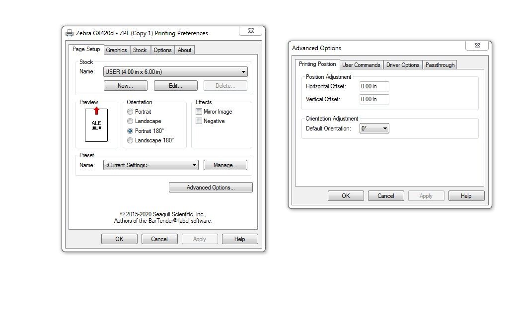 ZEBRA GX420d Thermal Label Printer Desktop Direct USB Serial POS GX42-200310-000