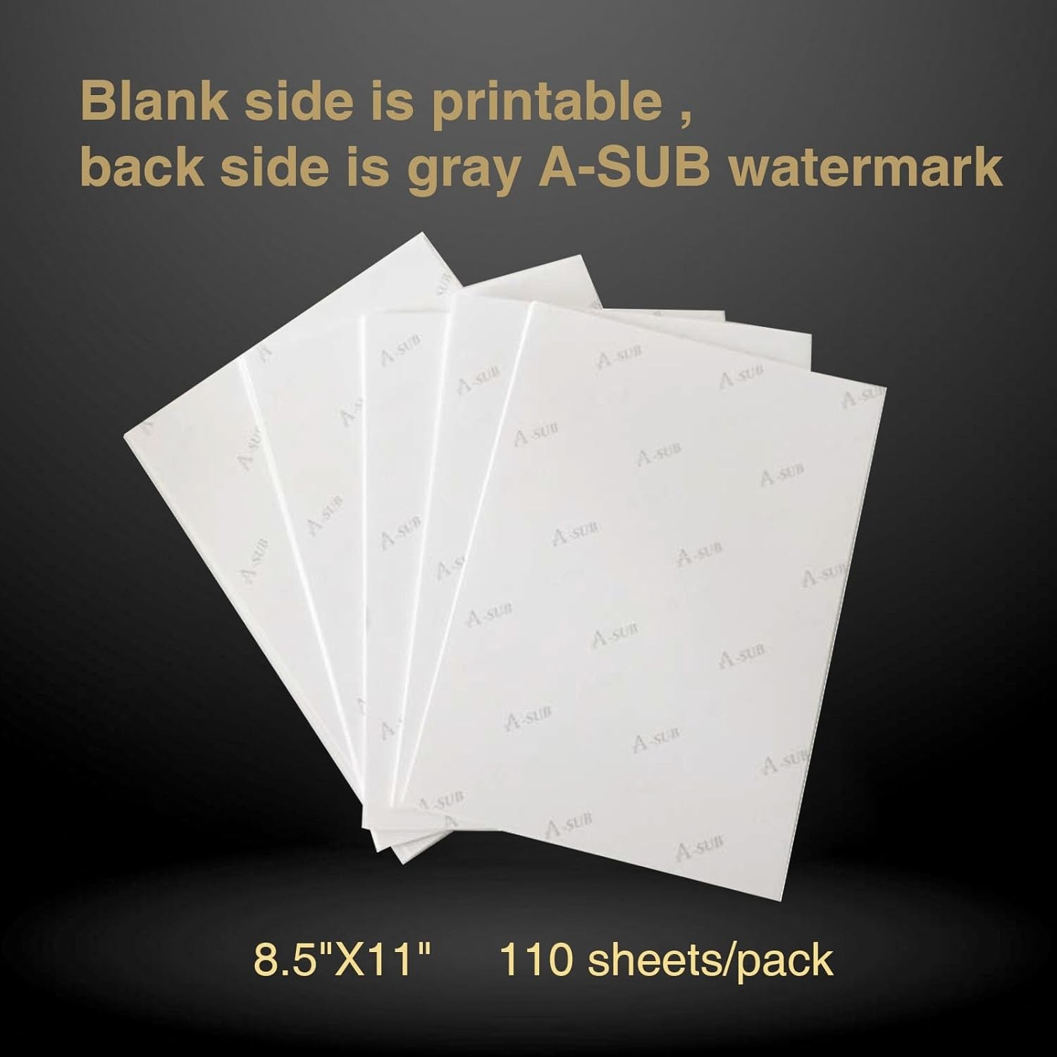 Bundle A-SUB Sublimation Paper 11×17 125g + 480ML A-SUB Sublimation Ink Fit Epso