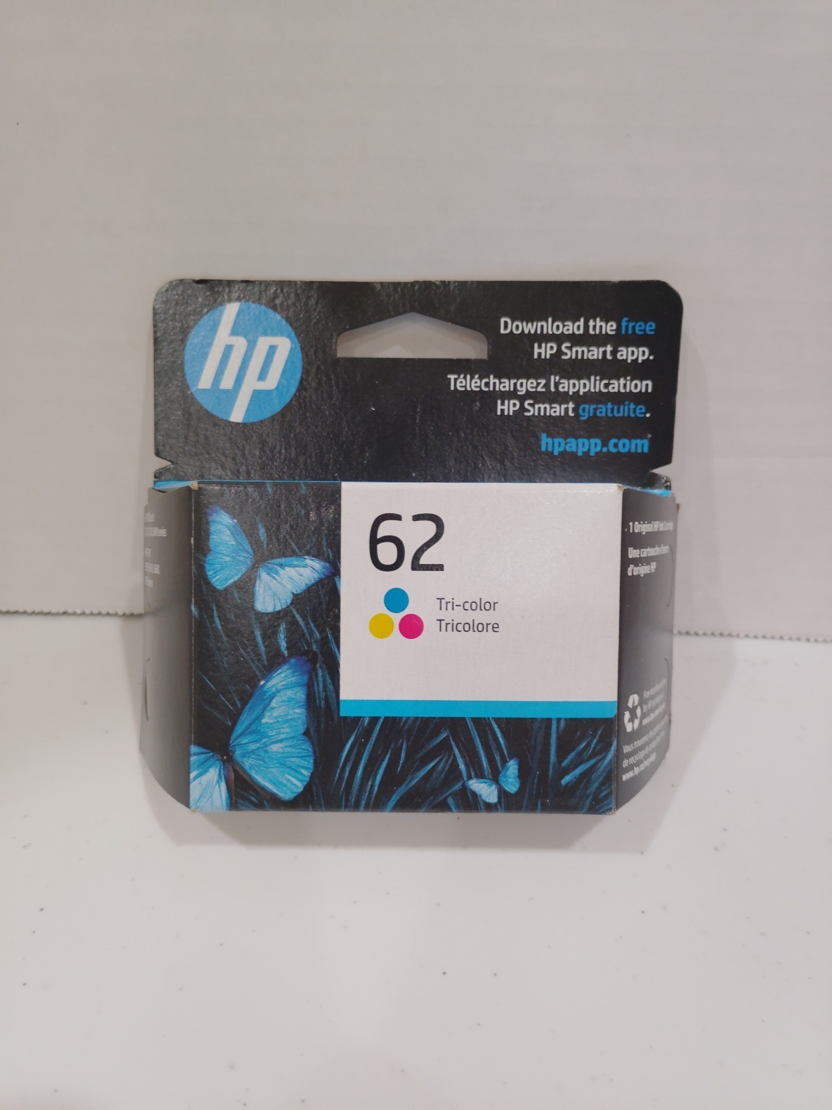HP 62 Tri-Color Original Ink Cartridge C2P06AN NEW Sealed Expired OCT 2023