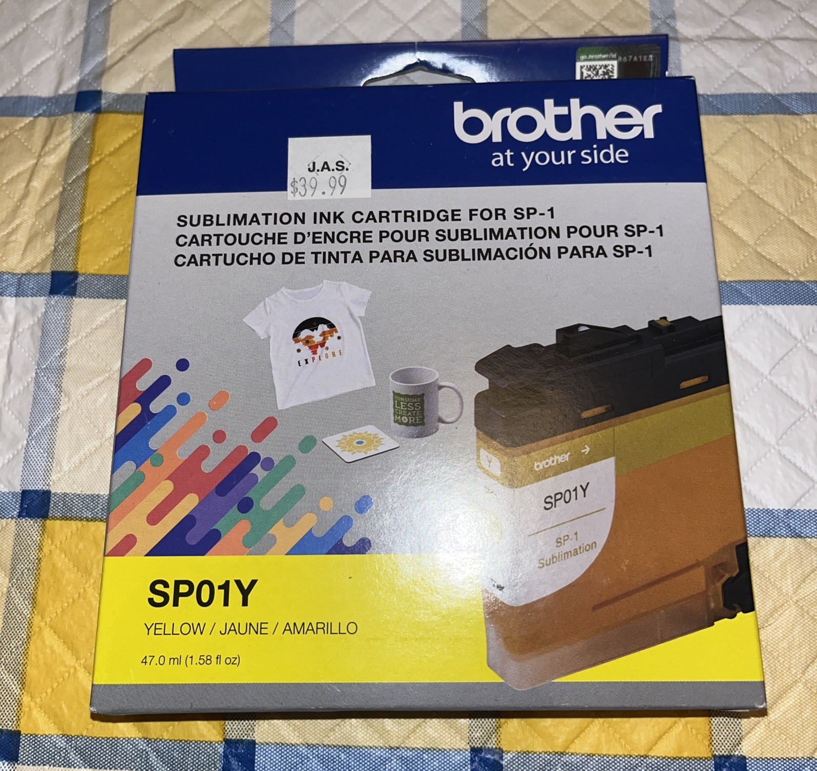 Brother SP01Y Standard Capacity Sublimation Ink Cartridge yellow 07/25 New