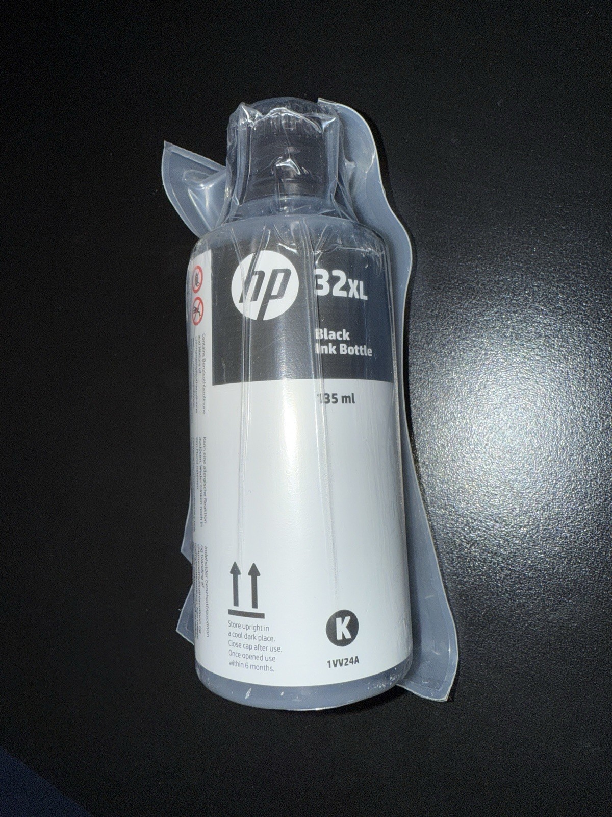 HP 32XL Black Ink Bottle 135 ml New Sealed Exp. 8/2026