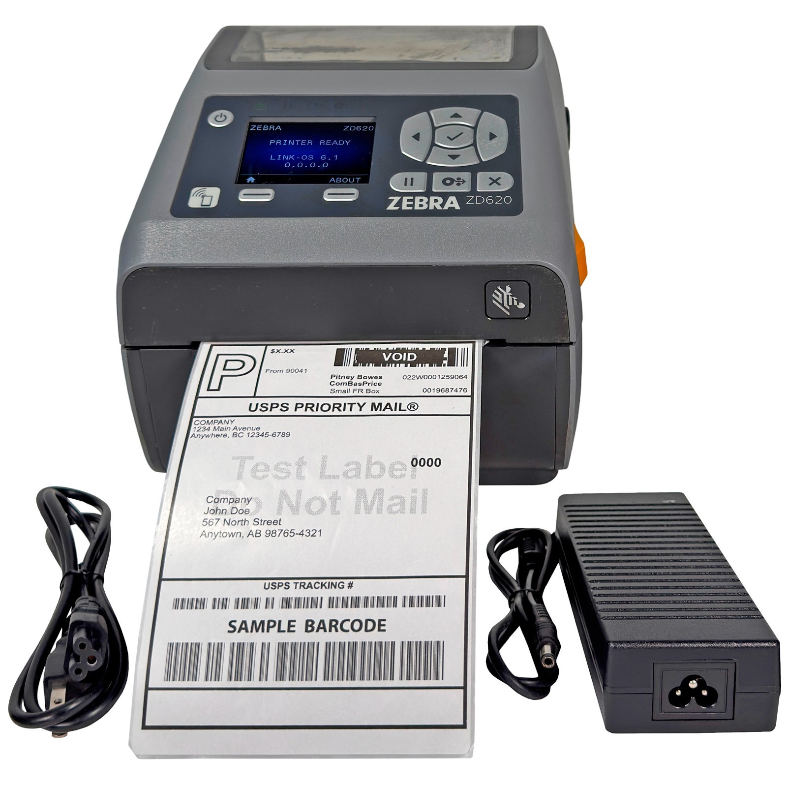 WIRELESS Zebra ZD620 Direct Thermal Label Printer LCD WiFi LAN USB Bluetooth