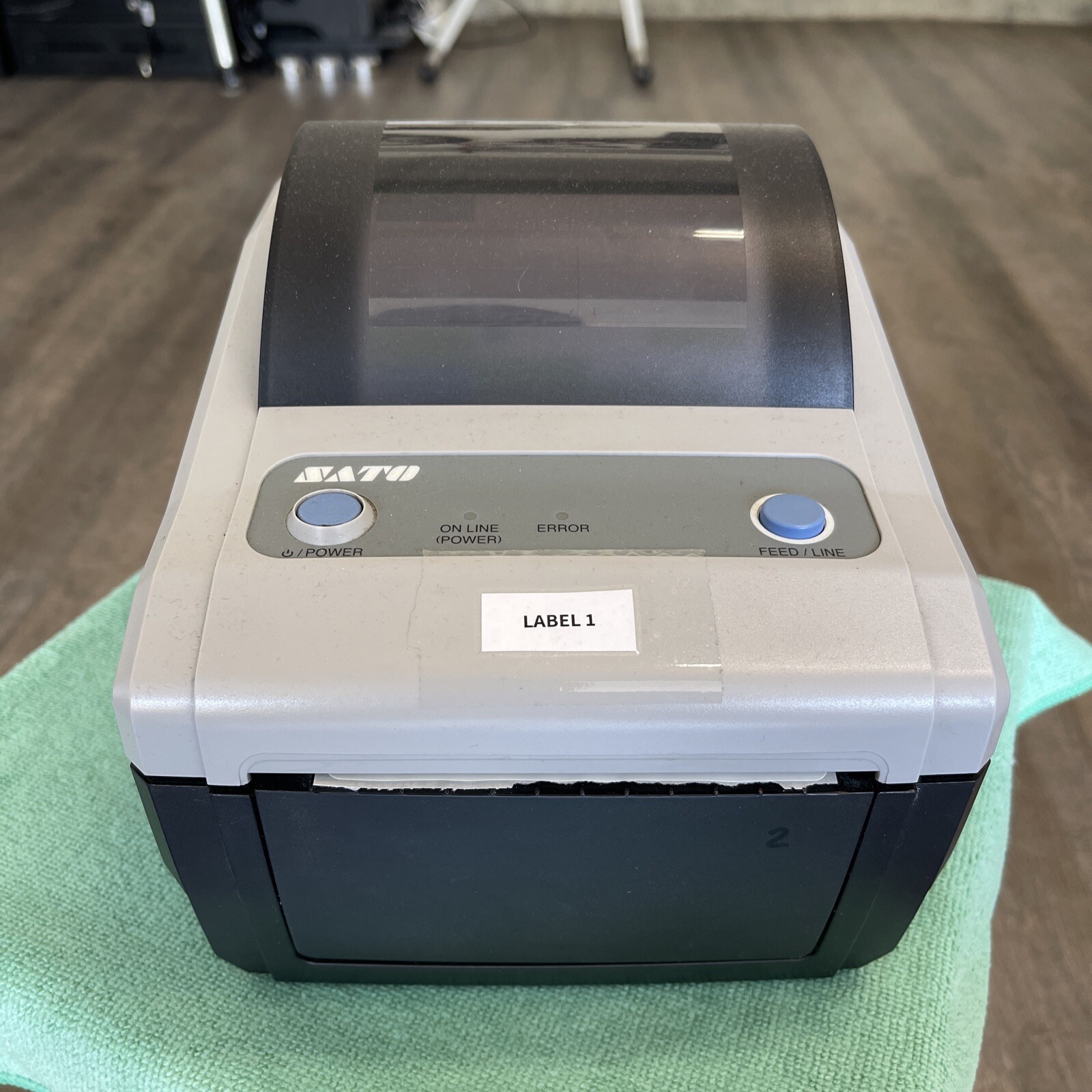 TESTED SATO CG412DT-LAN Direct Thermal Barcode Label Tag Printer USB Ethernet.
