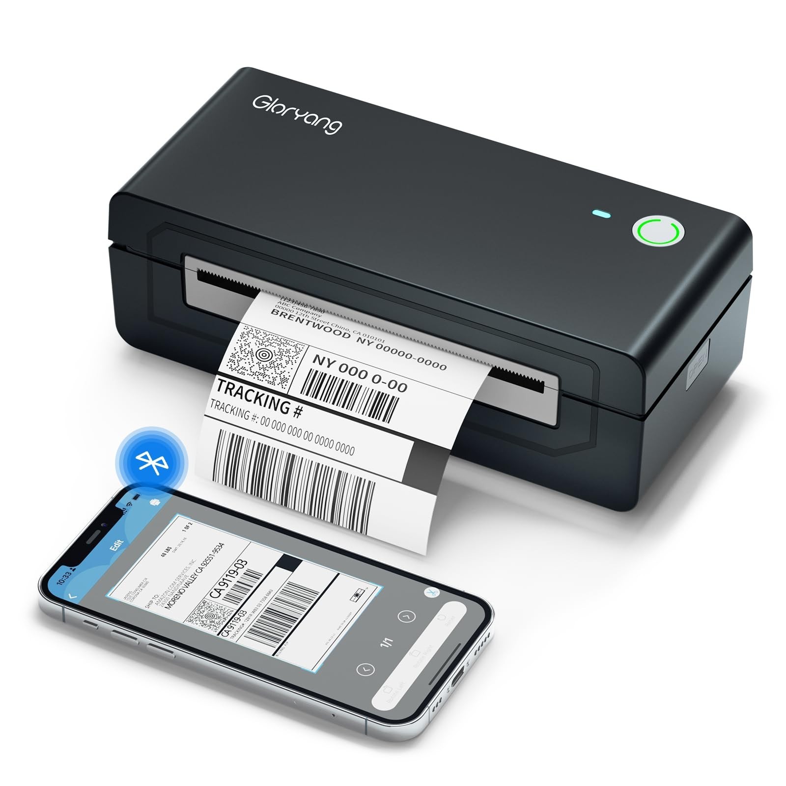 Bluetooth Thermal Shipping Label Printer, 4X6 Inkless Label Machine for iOS, …