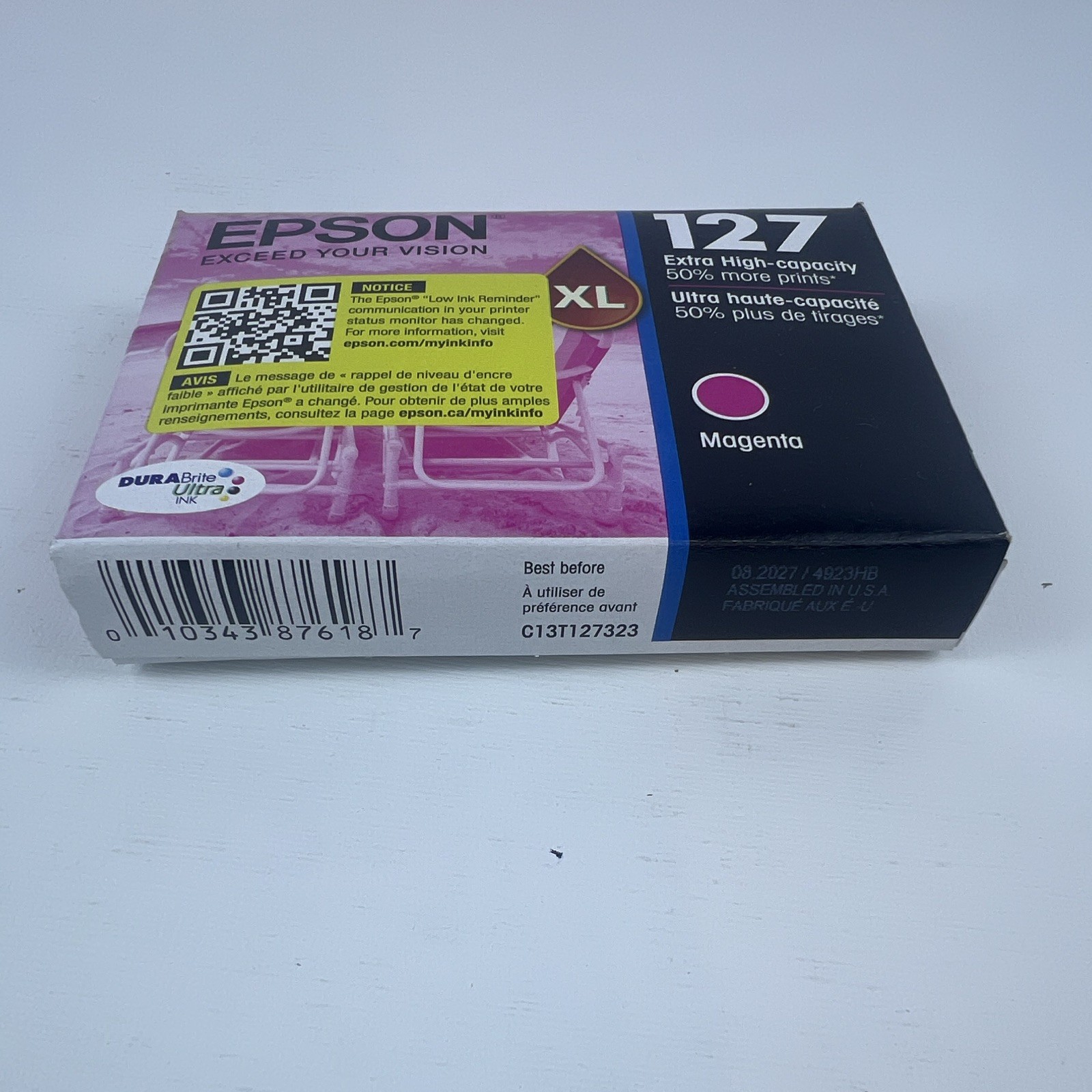 Epson 127 XL Magenta Ink Cartridge Genuine Inkjet for Stylus NX530 NX625