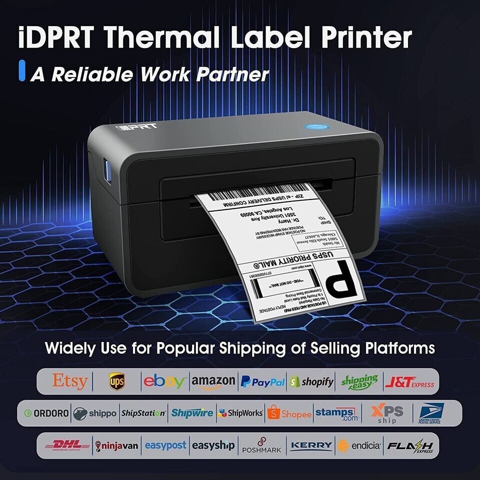 Thermal Label Printer – iDPRT SP410 Thermal Shipping Label Printer, 4×6 Label