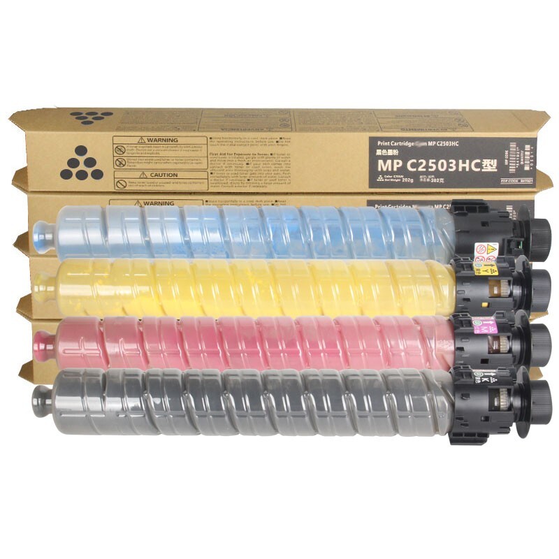 Compatible 4 color Ricoh MP C2503H Laser Printer Toner Cartridge Set-BK/C/M/Y
