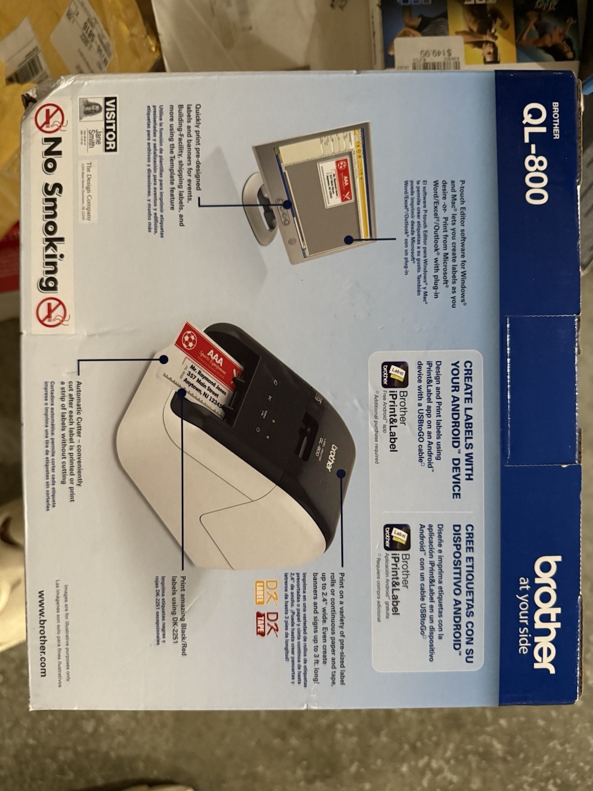 Brother QL800 5″x8.75″x6″ 93 Labels/min Print Speed Label Printer NEW IN BOX