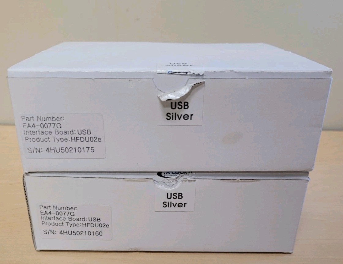 LOT OF 2 SecuGen BIiometric Fingerprint Scanner HGDUP2e – OPEN USED