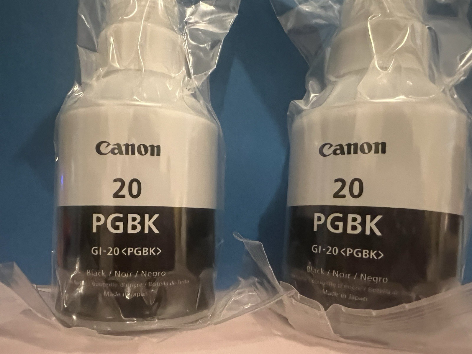 Canon OEM PGBK Black Ink 2 Bottled Pixma G6020 and G5020 MegaTank Printer NEW 2X