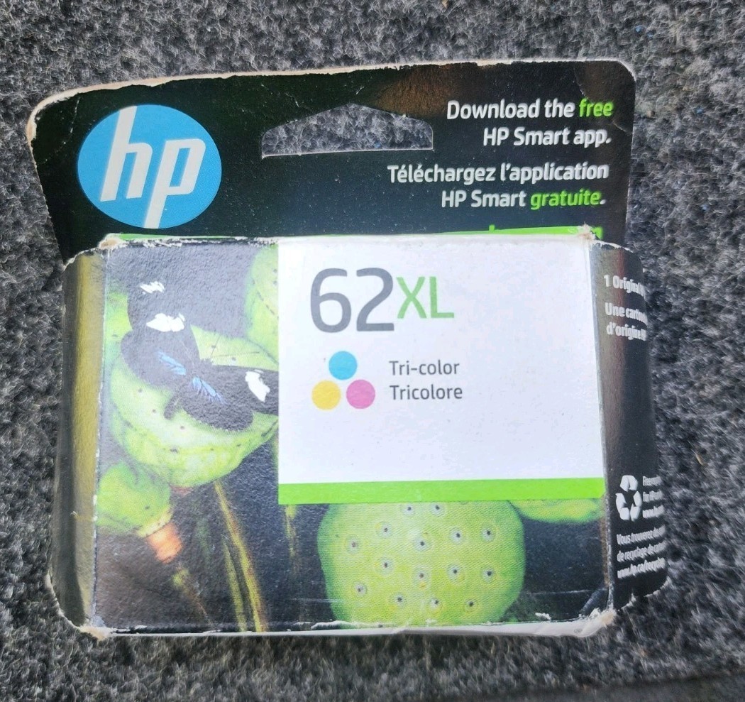 HP 62XL Tri Color Ink Cartridge Genuine (C2P07AN)