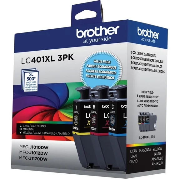 Brother LC401 XL Ink High Yield – Blk C M Y Genuine OEM Choose Color