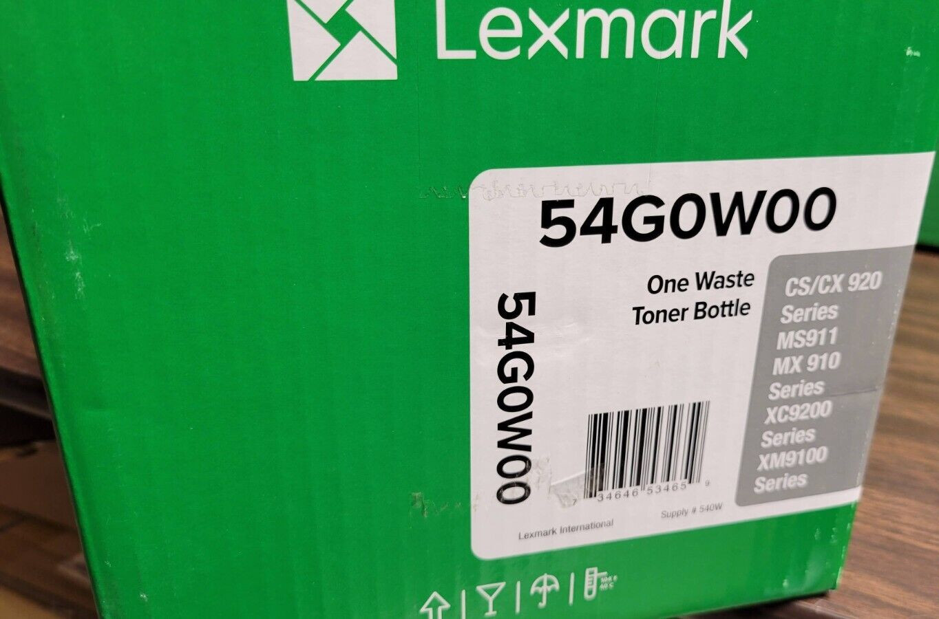 Lexmark OEM Waste Toner Bottle 54G0W00 CS/CX920 MS911 MX910 XC9200 XM9100 Series