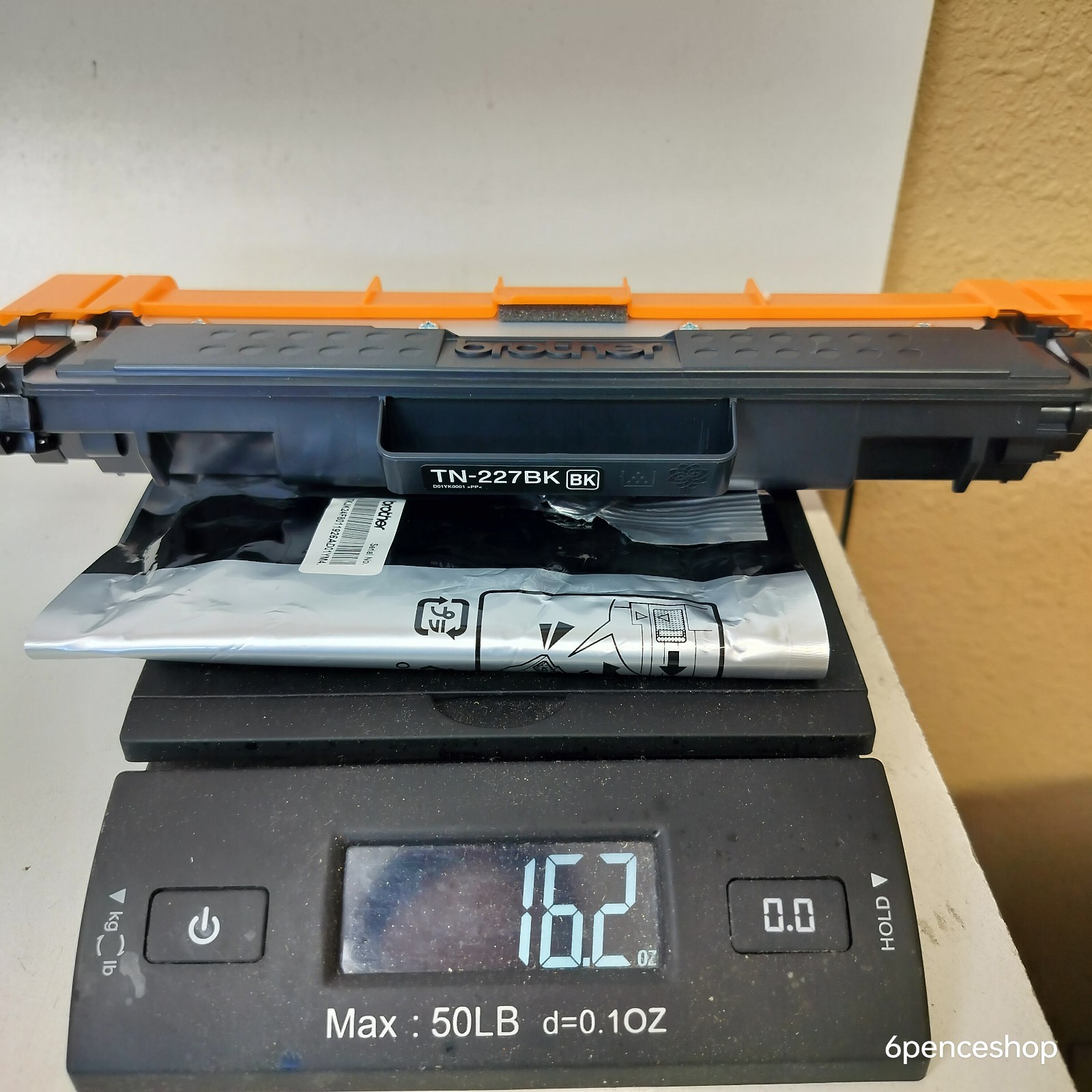 OB 16.2oz/460g-Brother TN227BK Black High Yield Toner