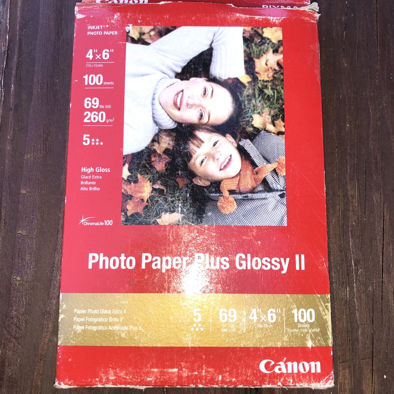 Canon 4×6 inch 100 sheets glossy photo paper Plus II PP201 2311B023 new in box