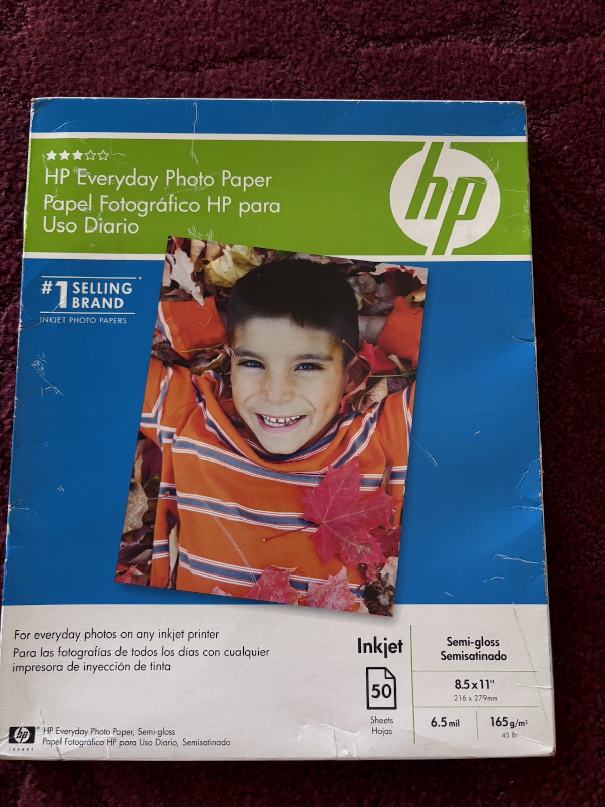 HP Everyday Photo Paper semi-gloss 8.5 x 11 50 Sheets InkJet Printers NEW!