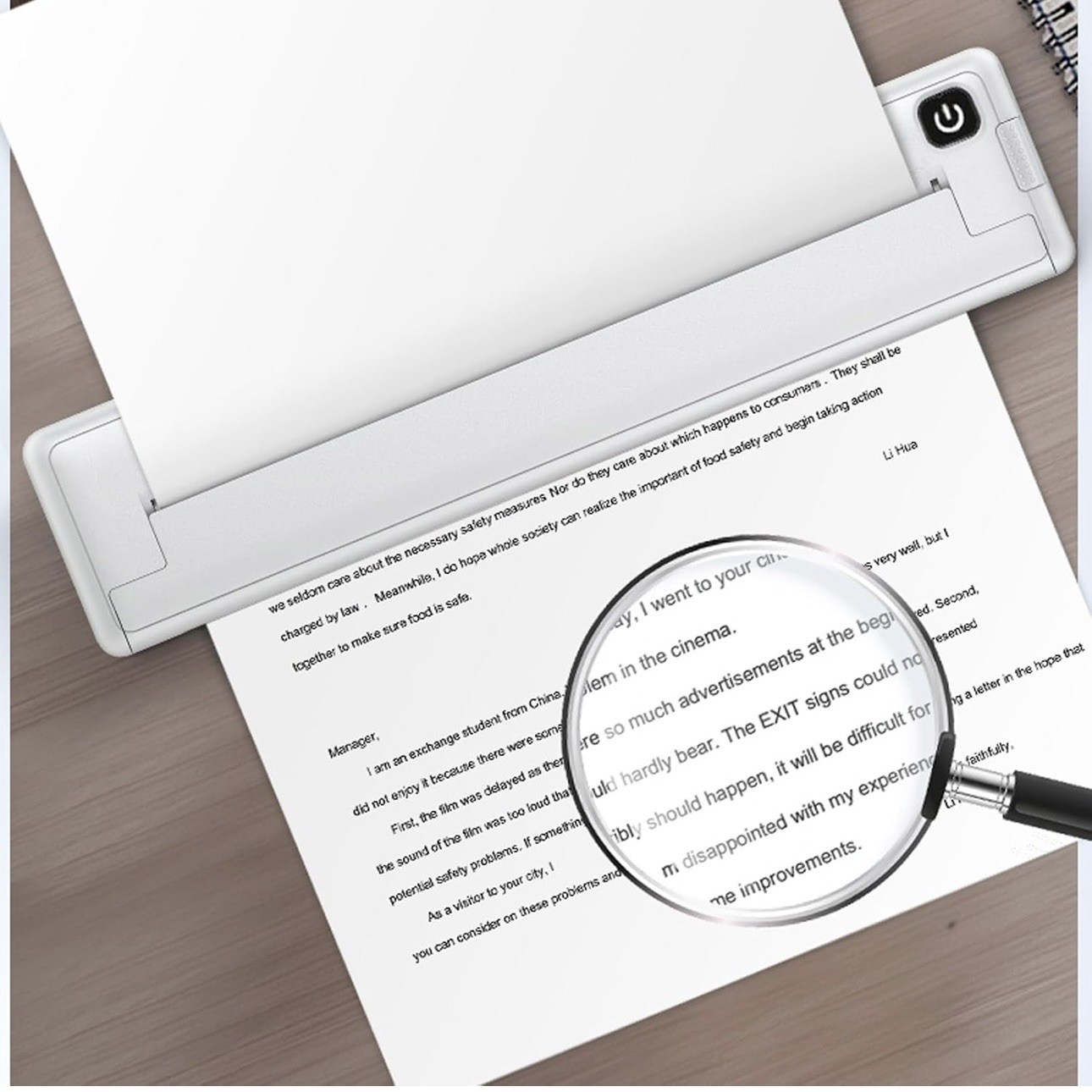 A4 Thermal Printer 200dpi Mini Portable Bluetooth Rechargeable Inkless Thermal
