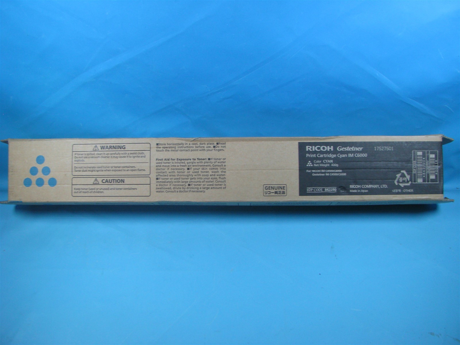 GENUINE RICOH SAVIN LANIER CYAN TONER IM C6000 C4500 EDP 842290 – FREE SHIP