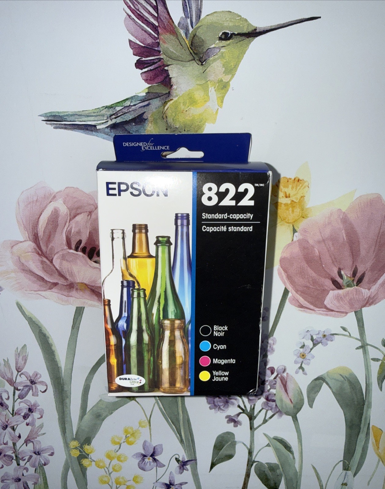 Epson Genuine 822 Black Cyan Magenta Yellow Ink Cartridge Set 03/2029