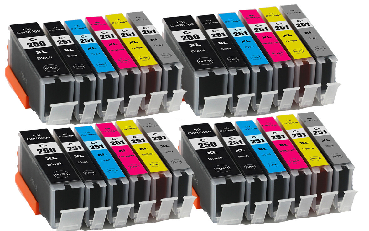 Printer Ink Tank for PGI-250XL CLI-251XL Canon Pixma MG7520 MG712 iP8720 w/ grey