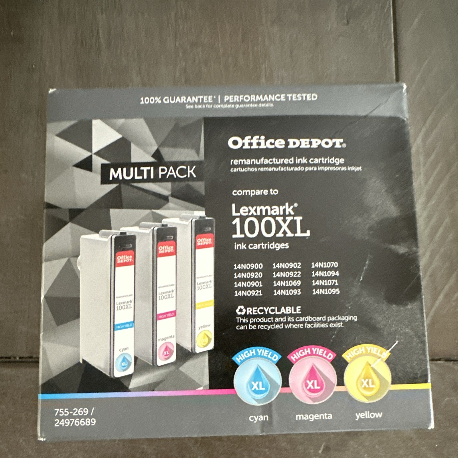 Office Depot Ink Cartridge CMY for Lexmark 100XL