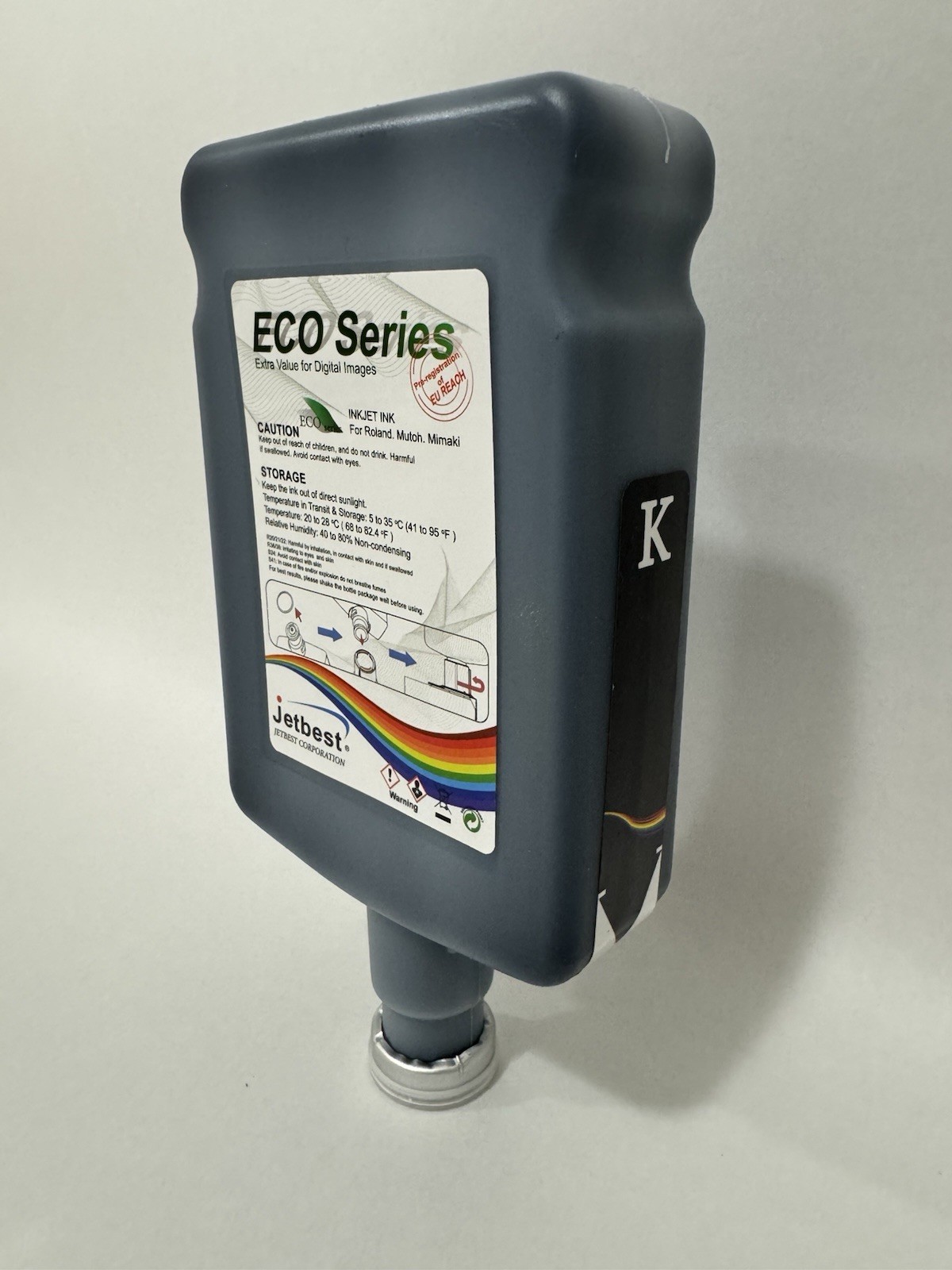 Jetbest MAX Eco-Solvent Ink for Roland Printers, 500ml -BLACK