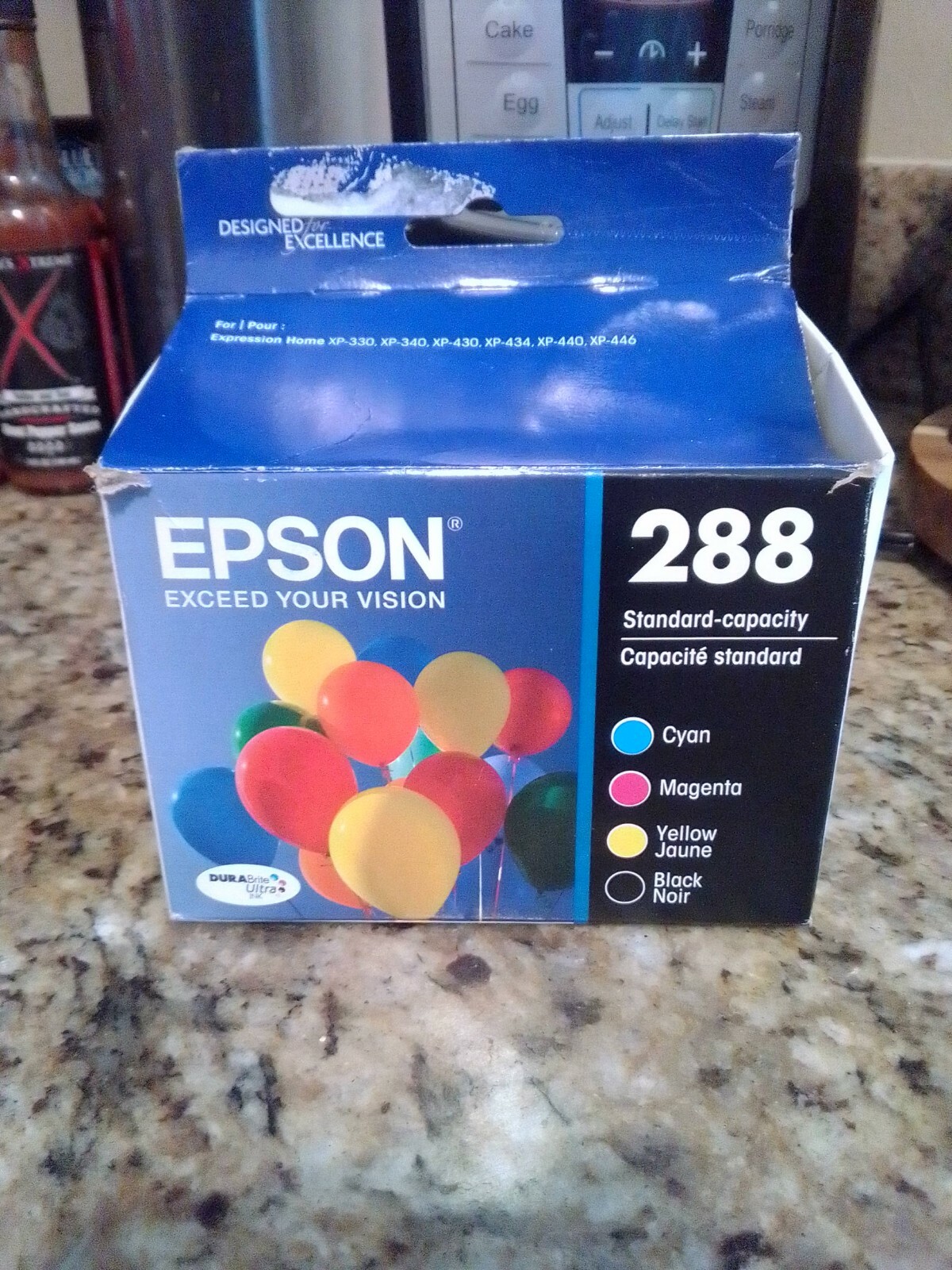 Epson 288 DURABrite Color 4 Pack Cartridges T288120 Genuine