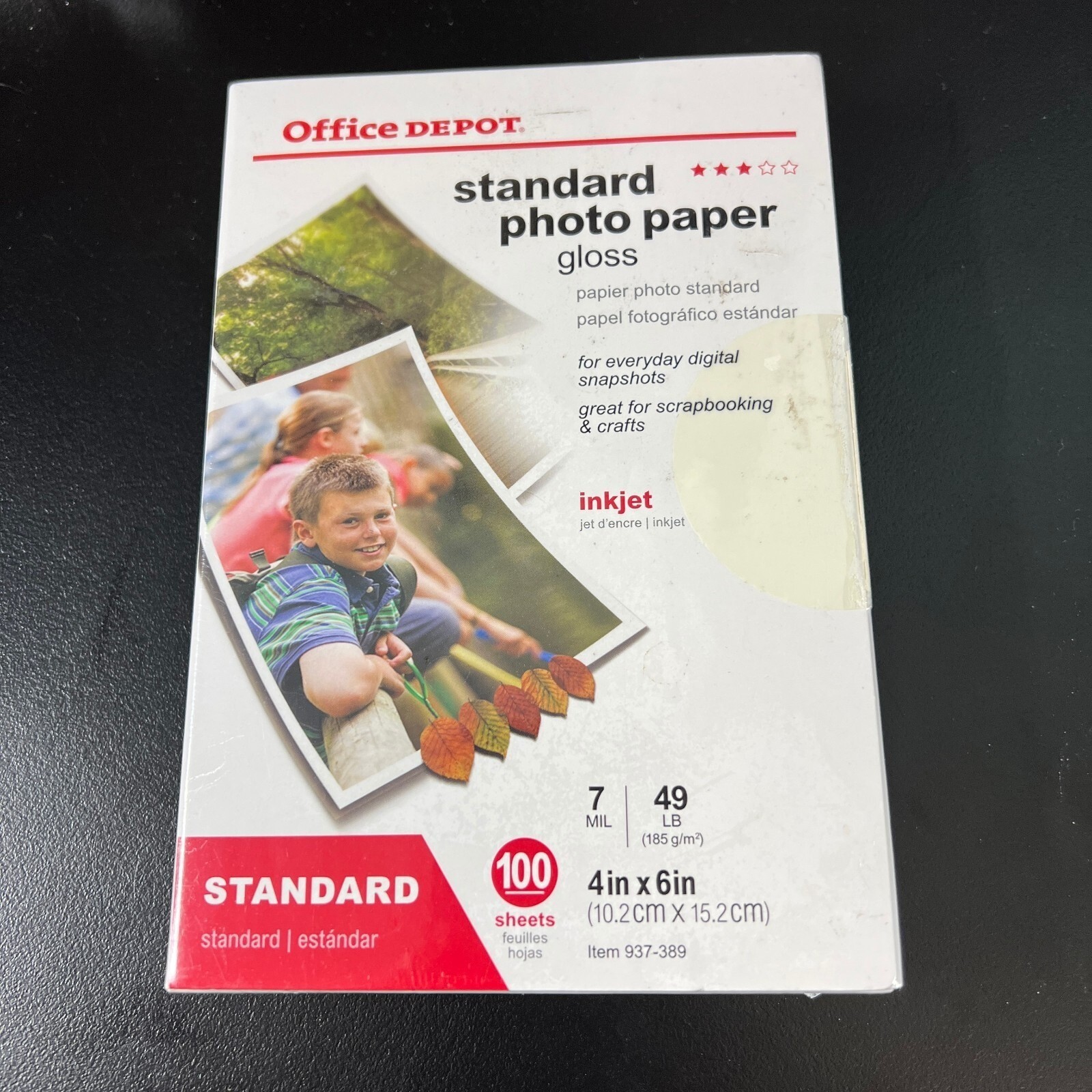 Professional Photo Paper Gloss 4×6 100 Count Office Depot Inkjet NOS Sealed