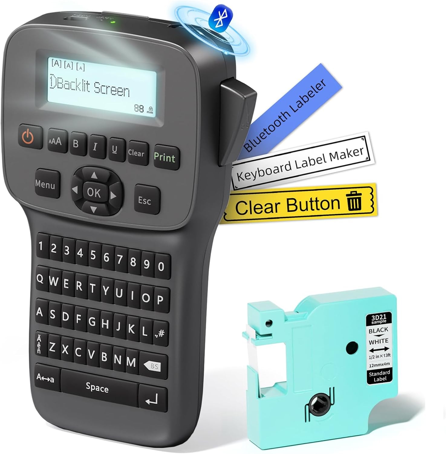 LM1600 Bluetooth Handheld Industrial Printer Wire Cable Label Maker Machine lot
