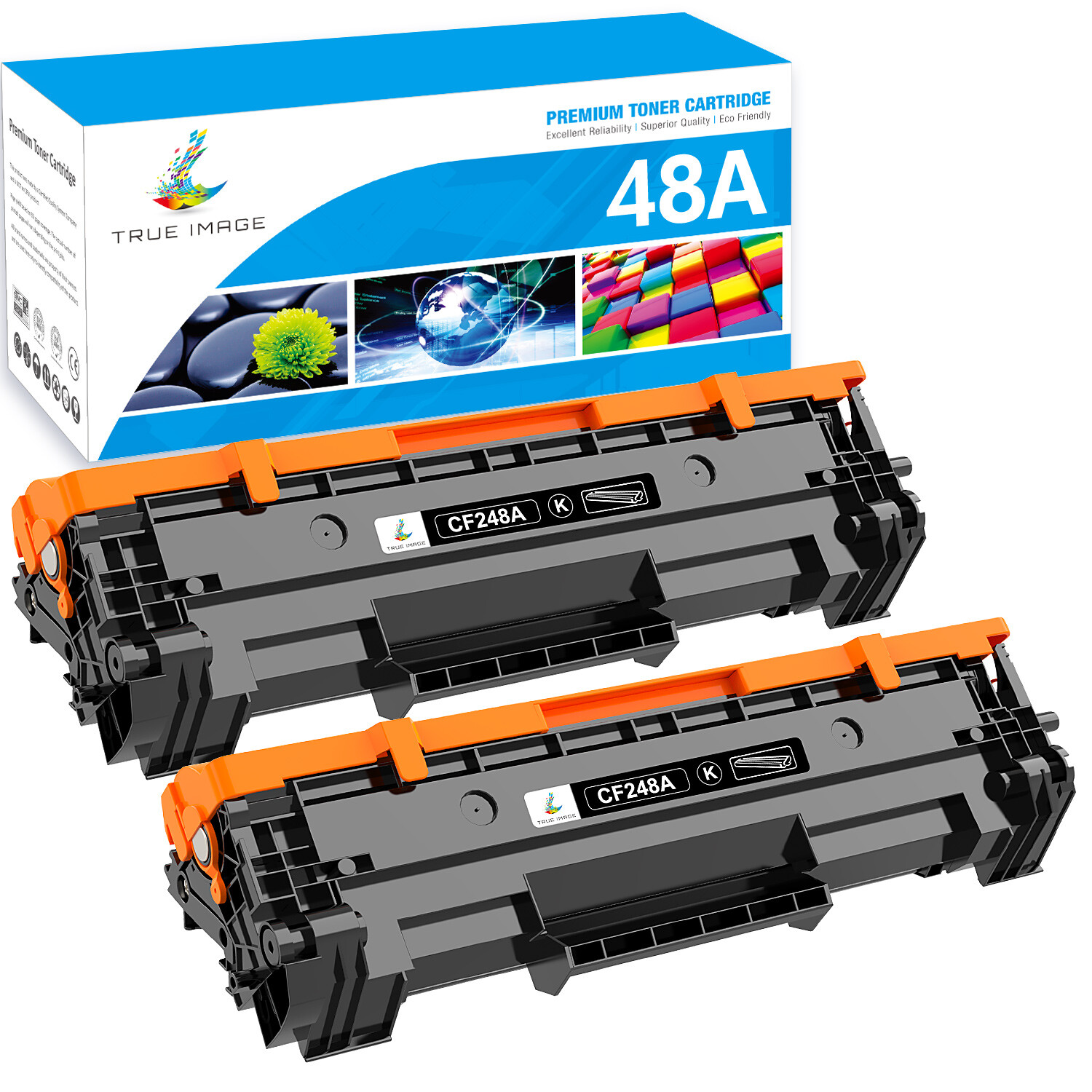 2PK Black CF248A 48A Toner Cartridge for HP LaserJet Pro MFP M28w M29w M28a INK