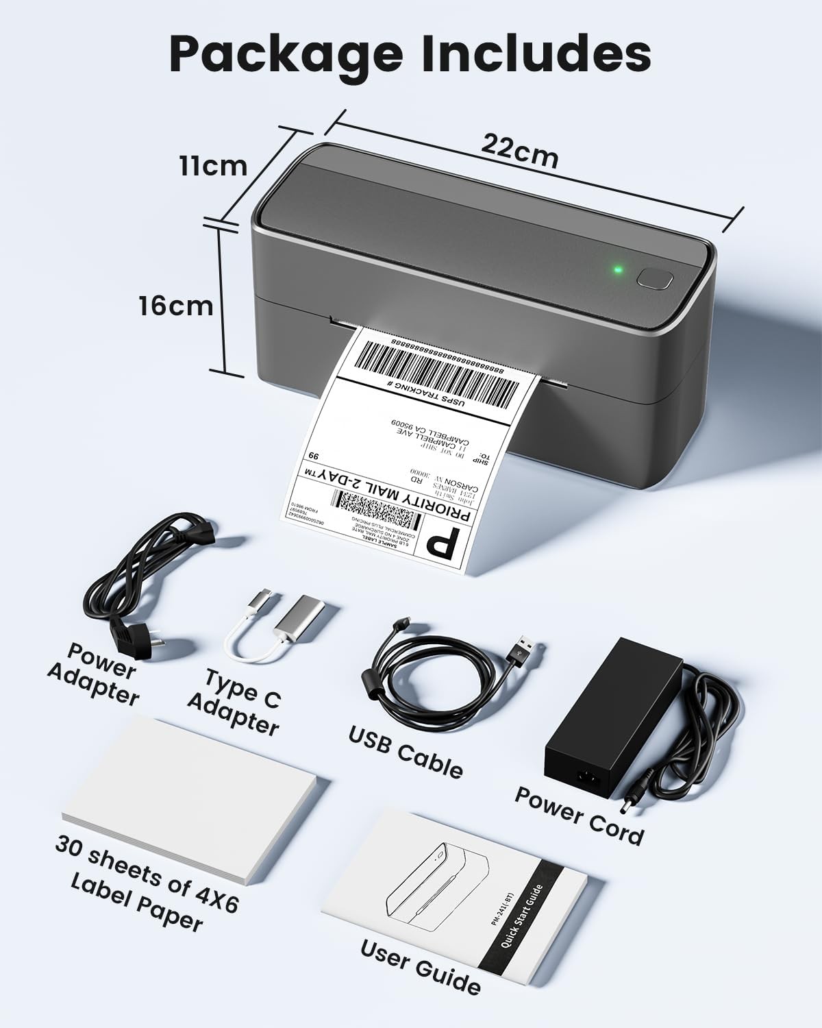 Phomemo Wireless 4×6 Thermal Label Printer Bluetooth for Small Business LOT