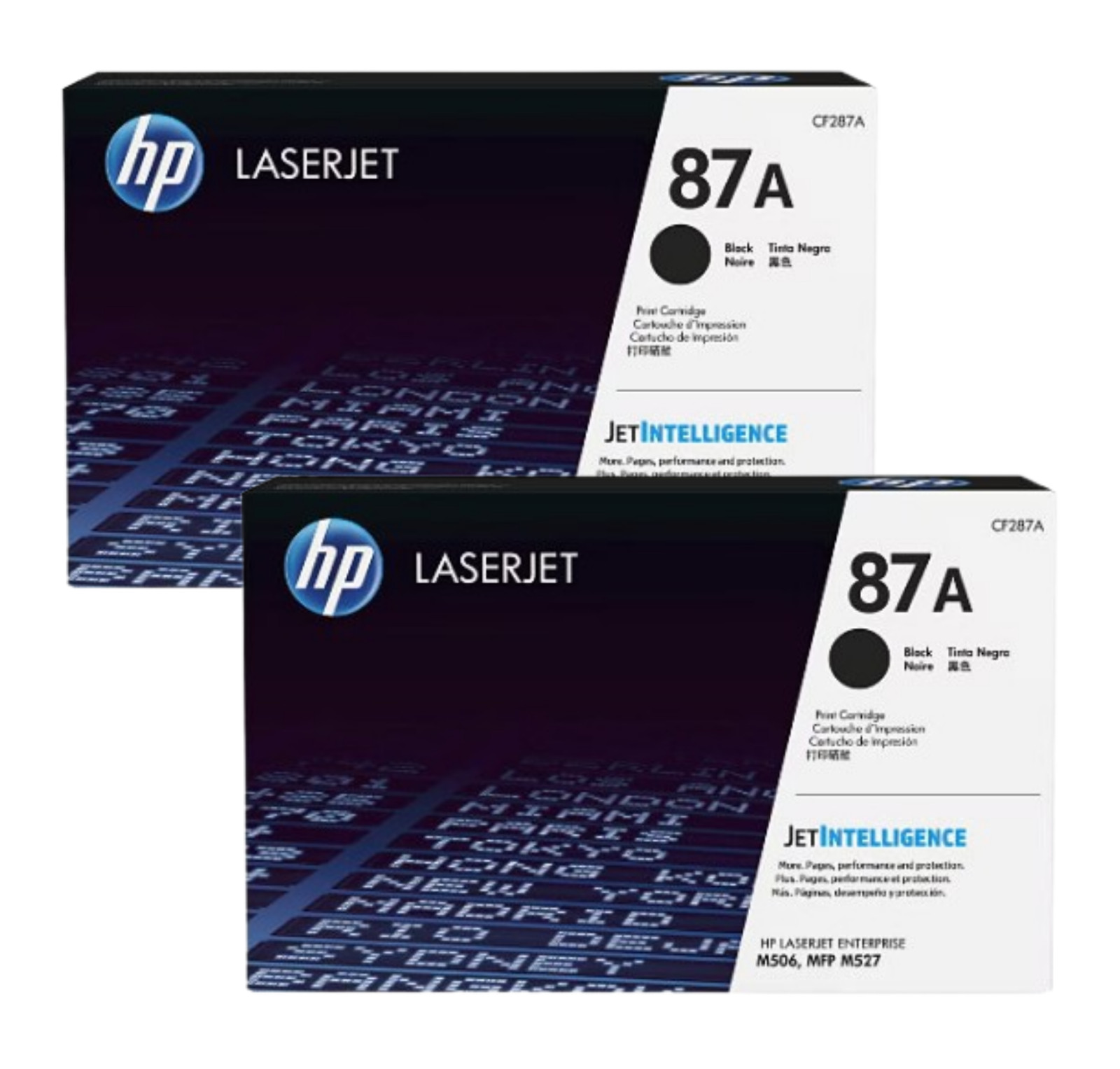 HP 87A Lot of 2 Black Toner Cartridge (CF 287A) Sealed Box ✅