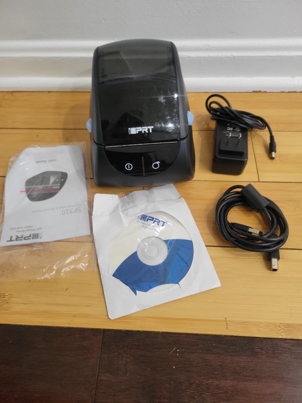 iDPRT Label Printer SP310 Thermal Label Maker and Receipt Printer w power &cable