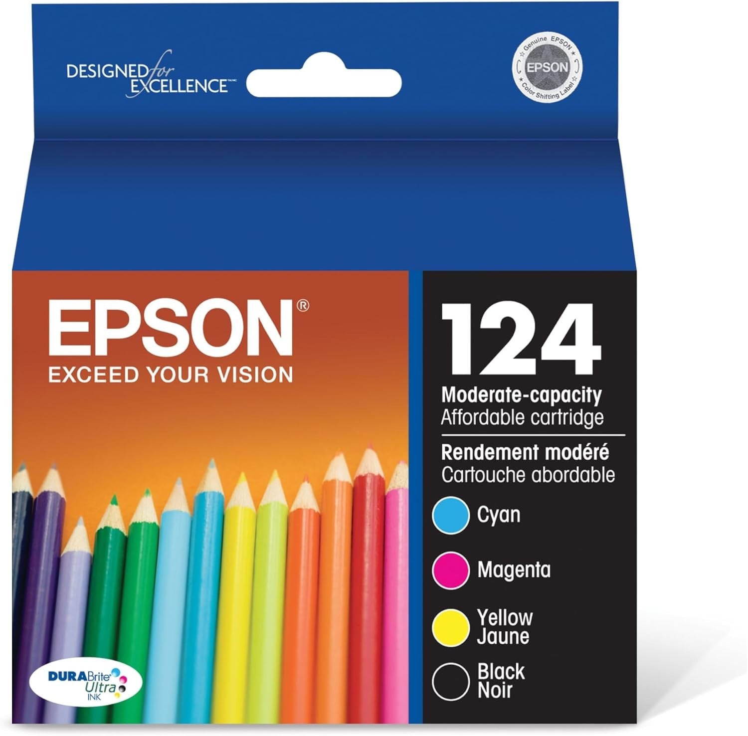 Epson 124 Black & Colors Ink Cartridge – T124120-BCS EXP 10/2027