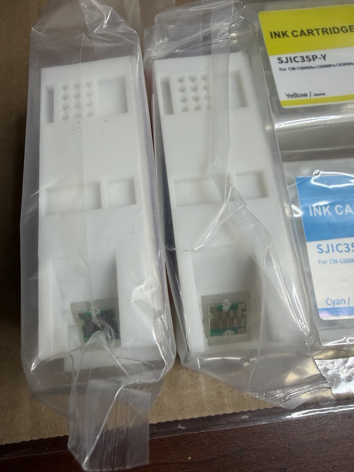 1Set SJIC35P Cartridge With Chip Fit Epson CW-C6000/C6500 Label Printer