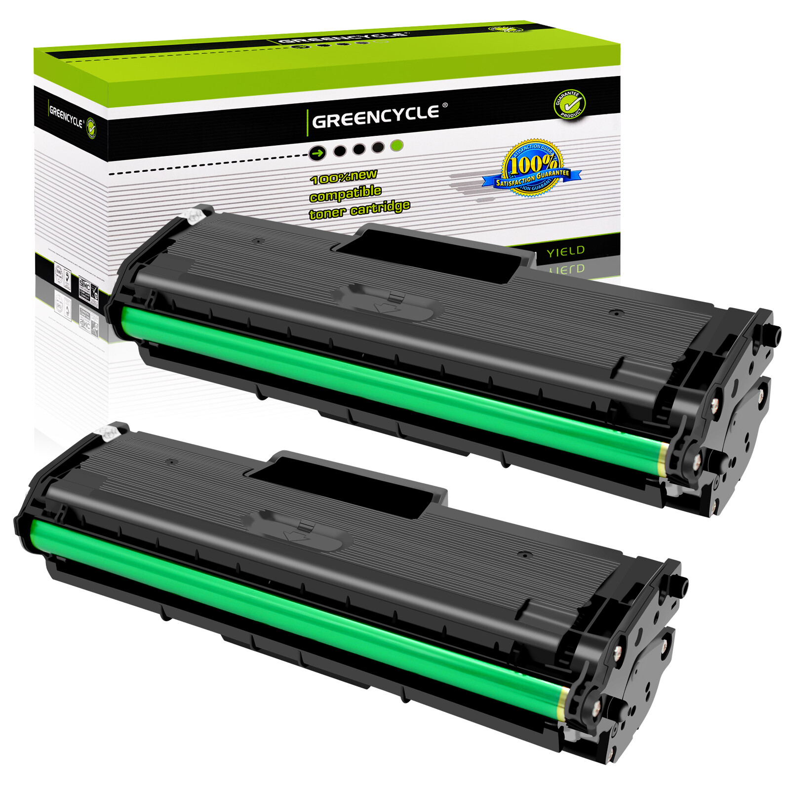 2PK MLT-D111L Black Toner Cartridge Fit For Samsung SL-M2020 SL-M2024W SL-M2020W