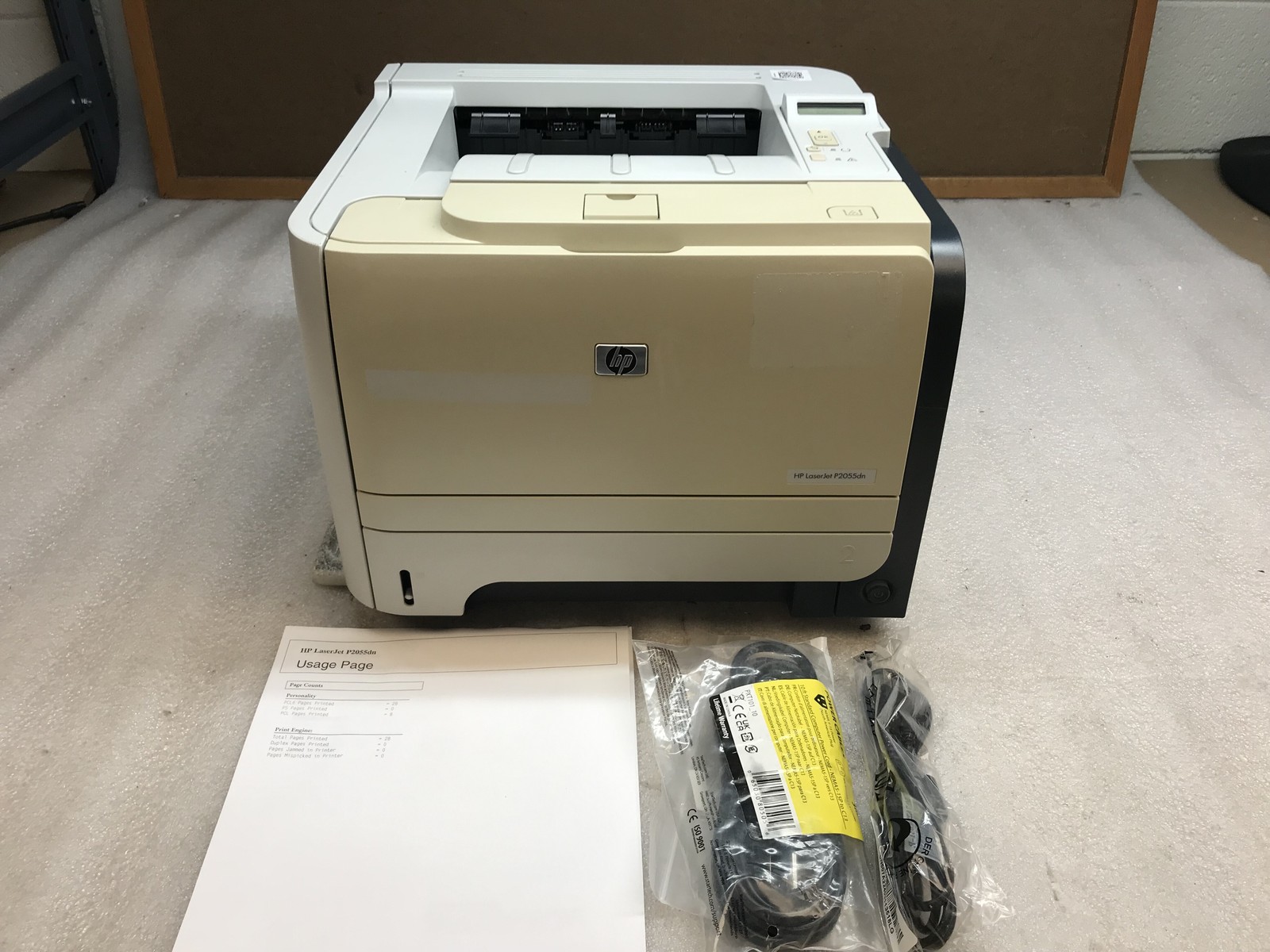 HP LaserJet P2055dn CE459A Workgroup Laser Printer 28 Pages Total W/ Toner