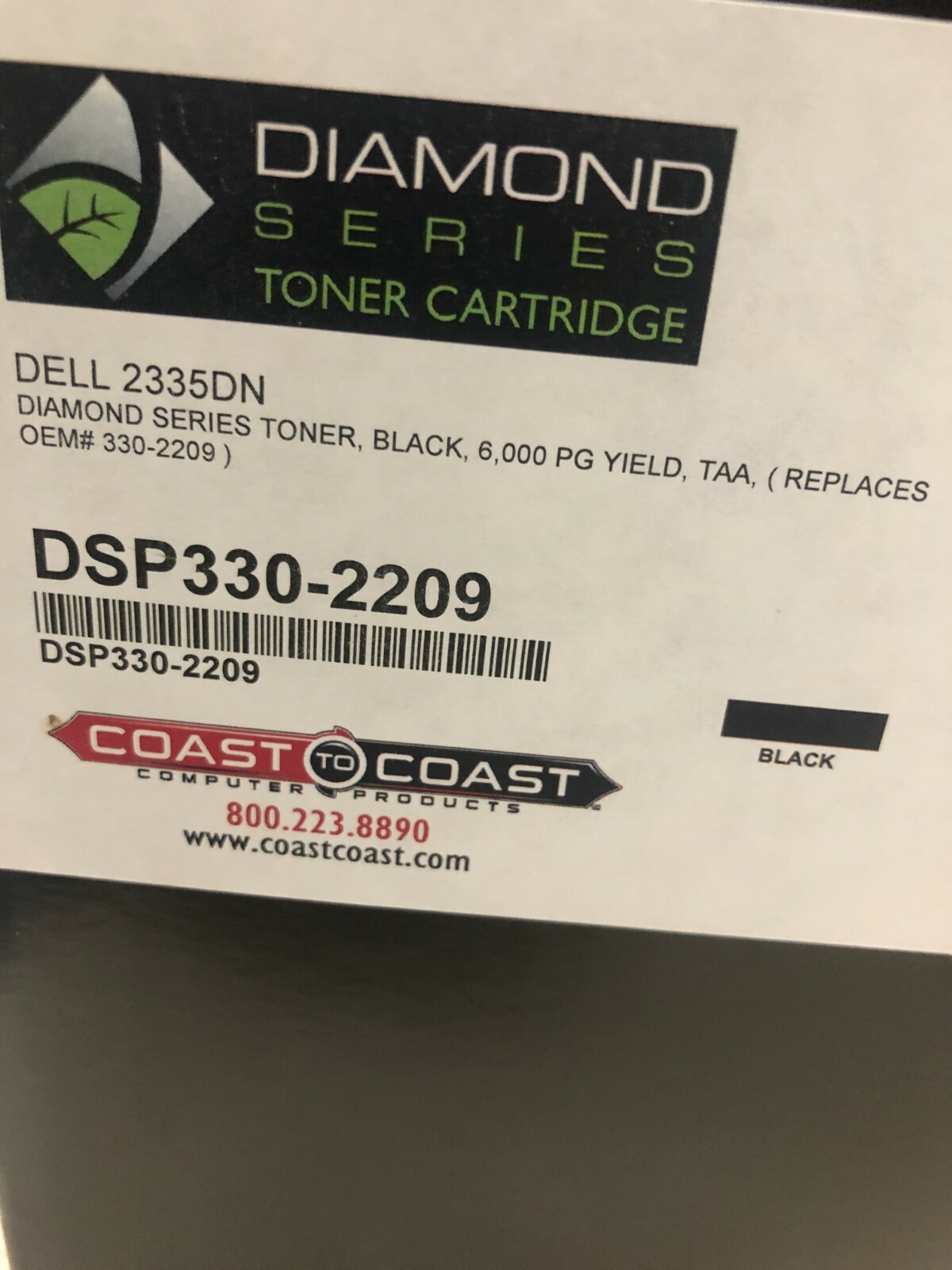 Dell 2335DN Compatible Cartridge Dell 330-2209 Black Toner 6000 Pages High Yield