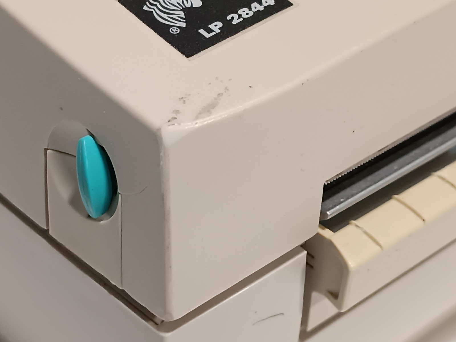 Zebra LP2844 thermal label printer USB serial parallel as shown no power adapter