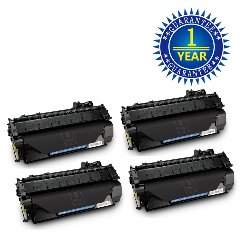 4PK CE505A 05A Toner Cartridge For HP LaserJet P2035 P2035n P2055 P2055dn P2055x