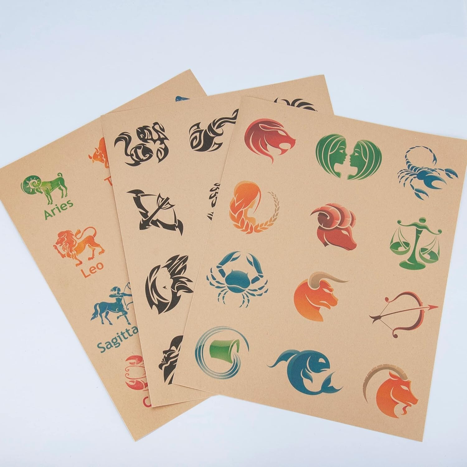 200 Full Sheet Kraft Paper Sticker Paper, Printable Brown Labels, 8.5″ x 11″