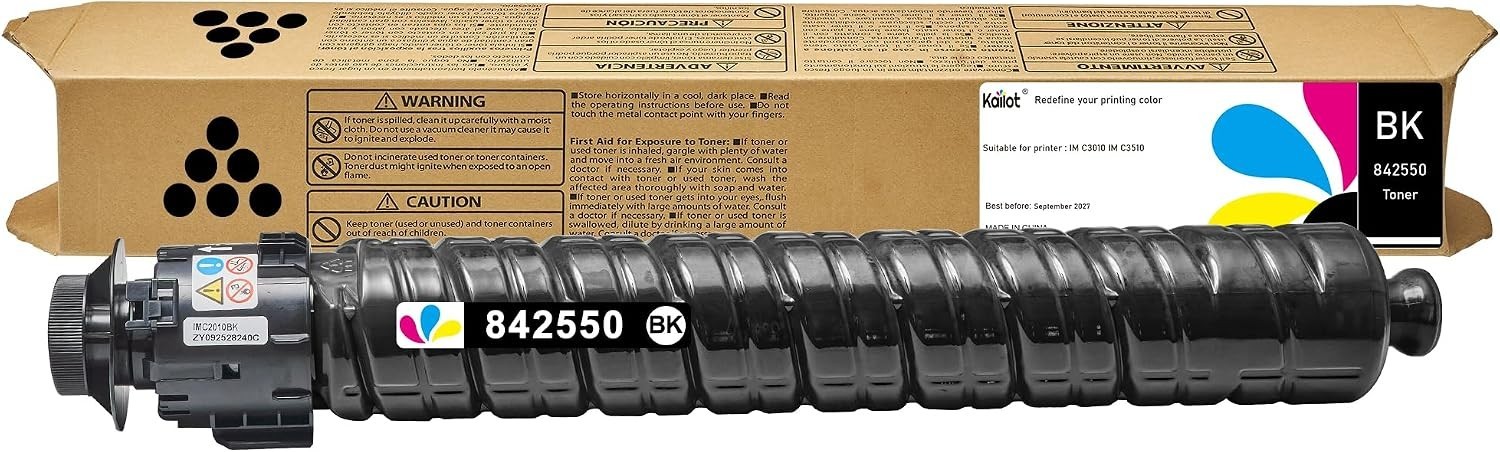842550 Black Toner Cartridge Ricoh IM C3010 C3510 1-Pack Compatible BN