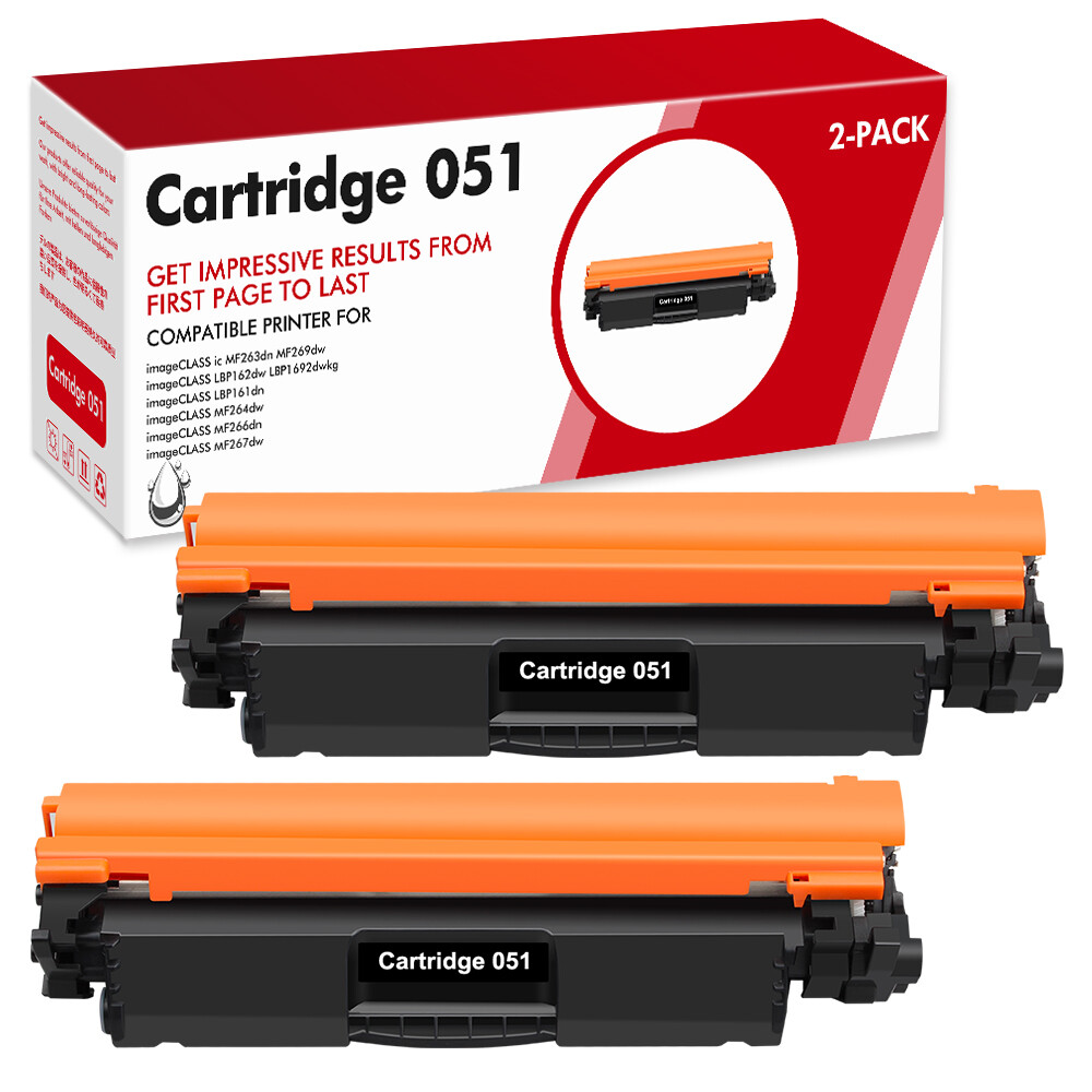 2 PacK Toner Cartridge for Canon CRG 051 imageCLASS MF264dw MF269dw LBP162dw New