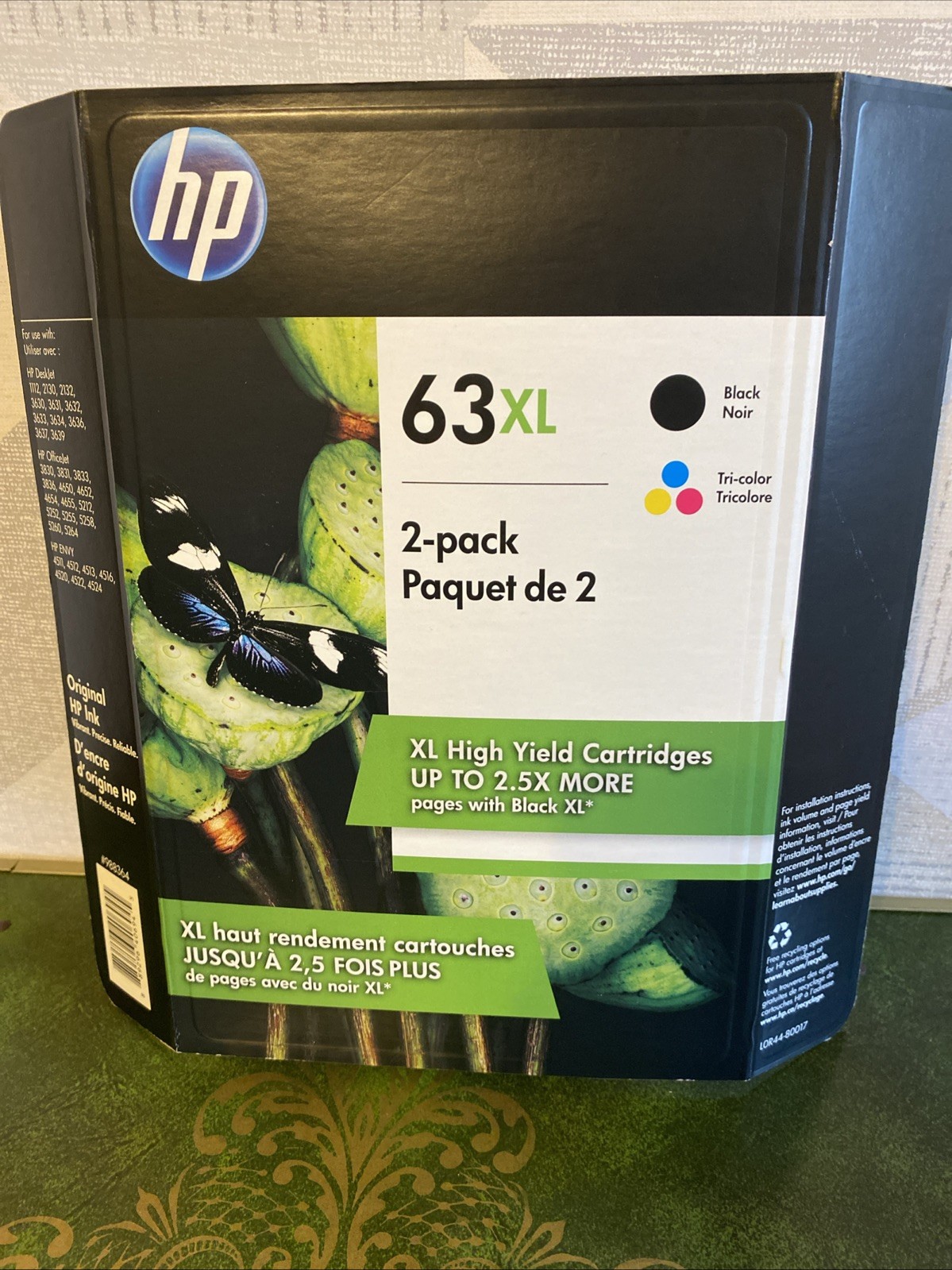 Genuine HP 63XL two cartridges – Black and Color Exp 2022