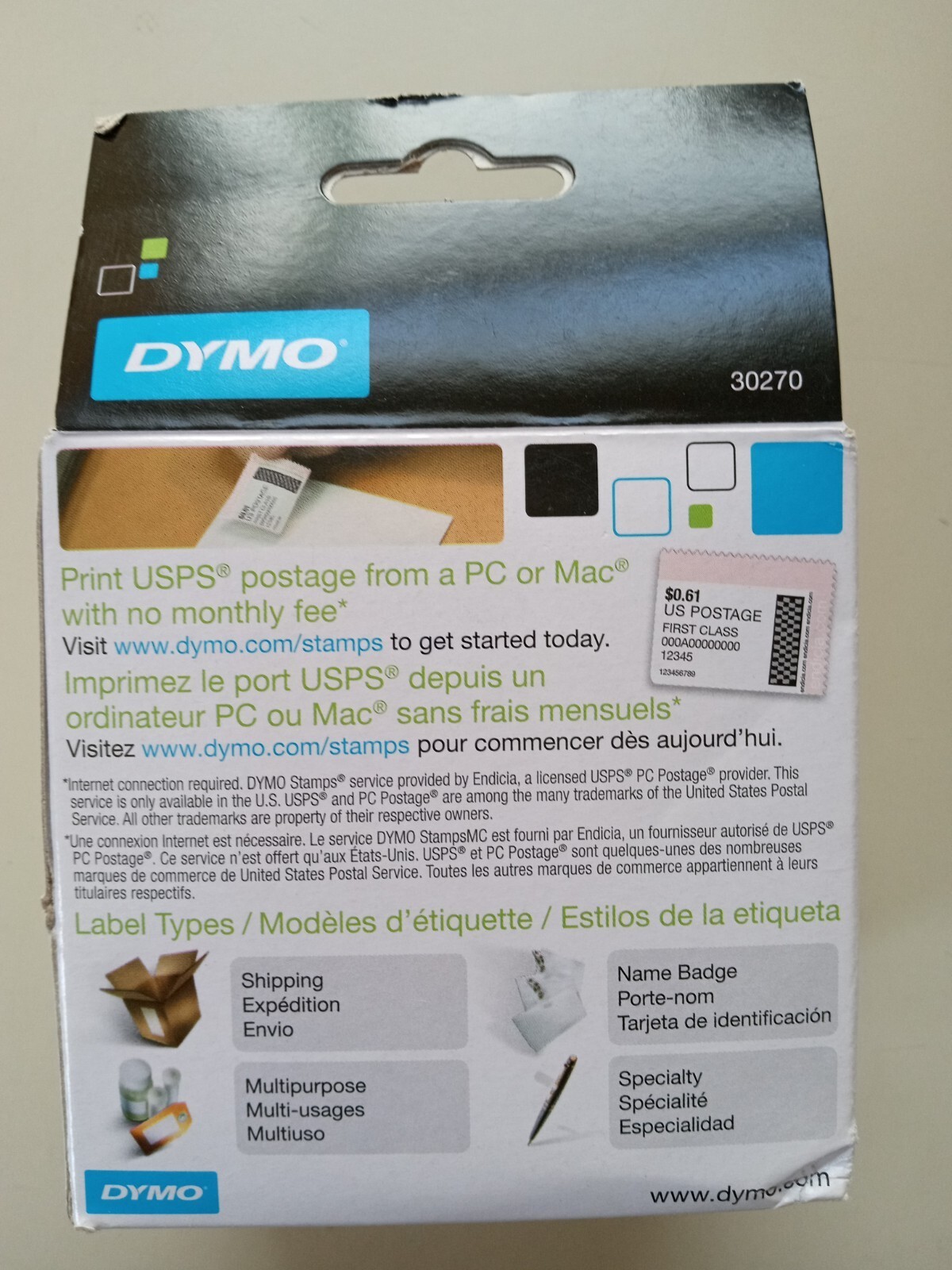 DYMO LabelWriter Continuous-Roll Receipt Paper 2-1/4″ x 300 White 30270