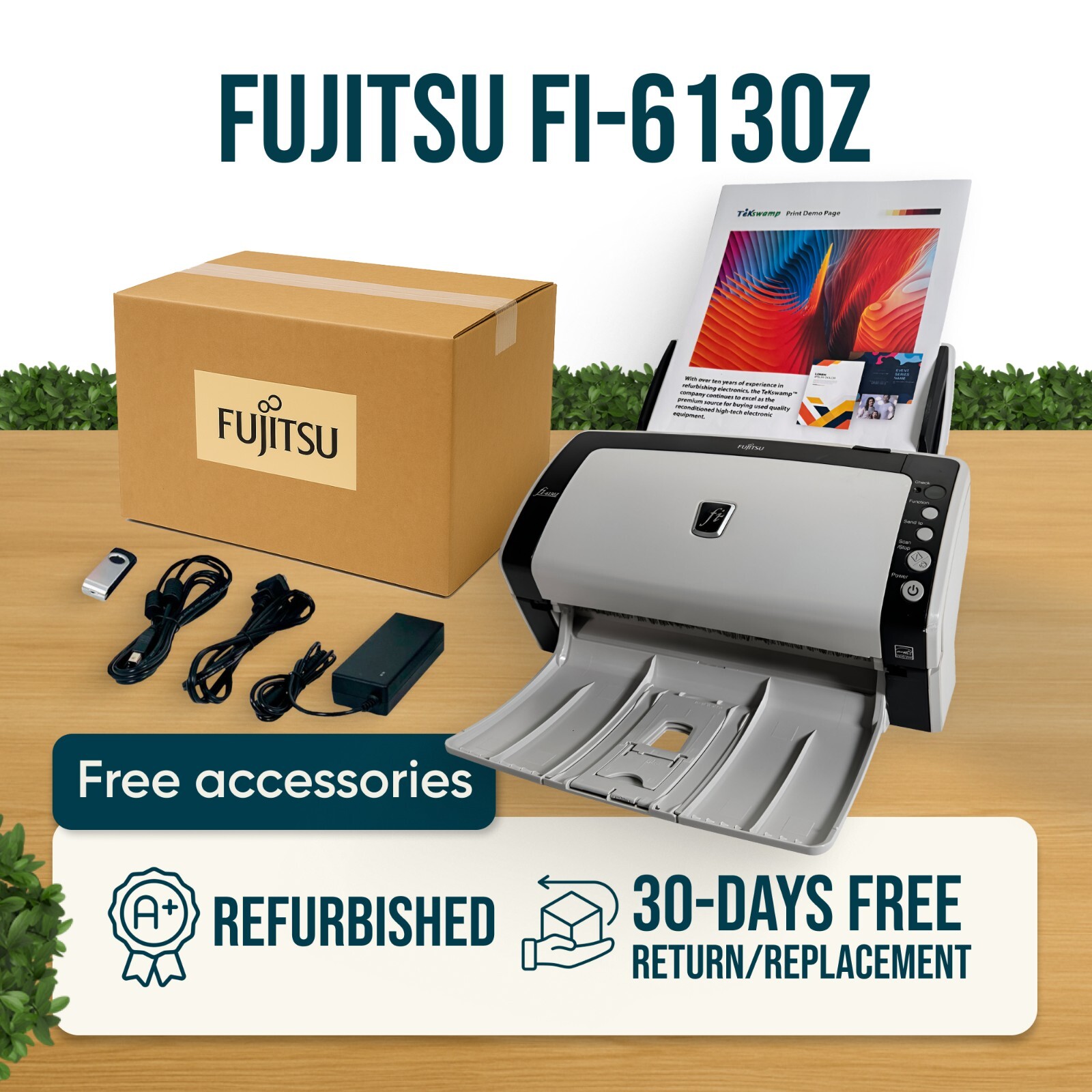 Fujitsu FI-6130Z Duplex Pass-Through Document Scanner w/FULL PACKAGE IN BOX⚡️