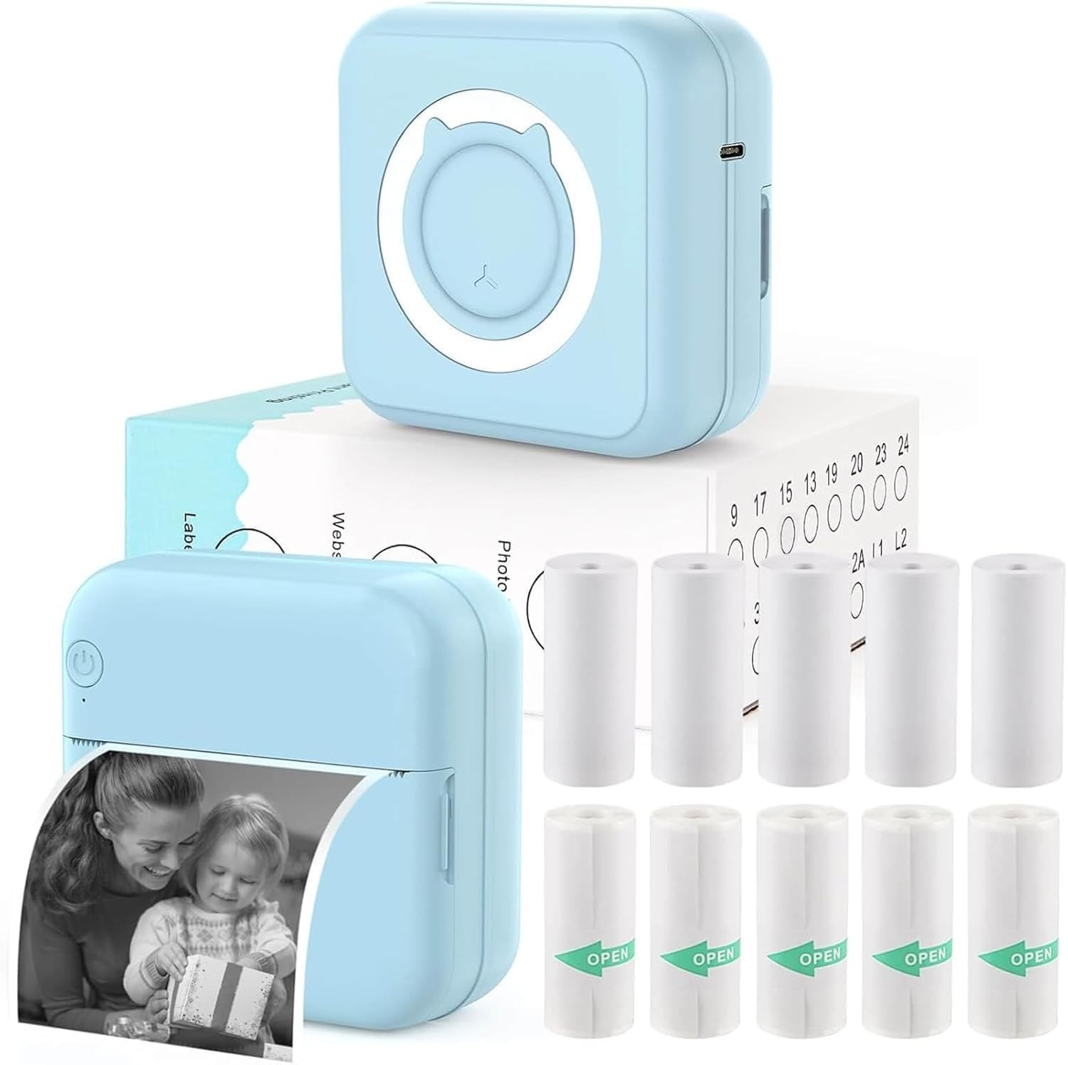 multifunctional inkless sticker printer with app control – Ideal for all ages