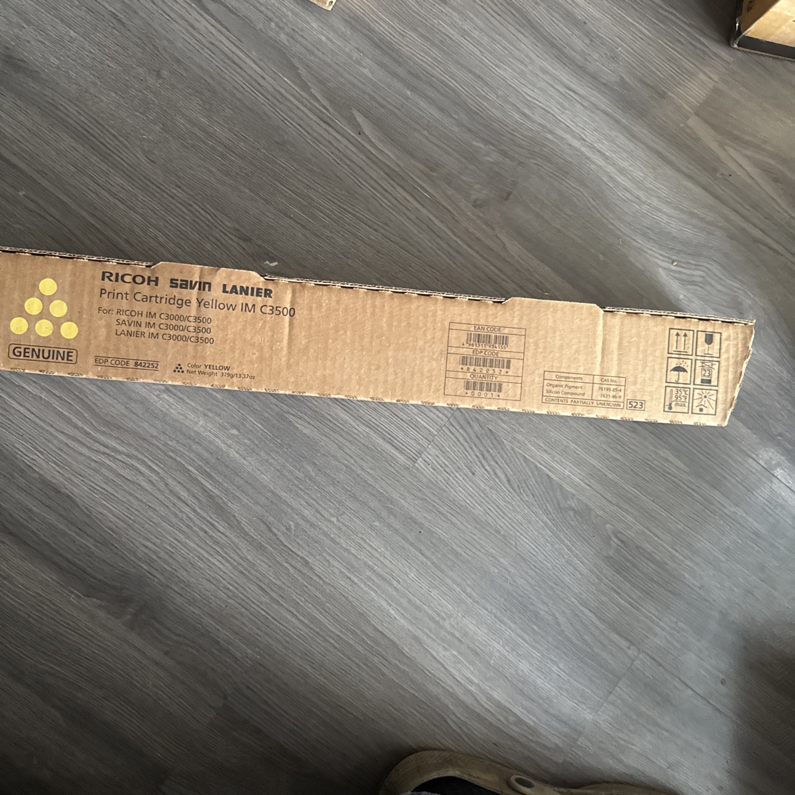 Ricoh Genuine IM C3500 842252 Yellow Toner Print Cartridge OEM Original C3000